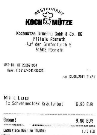 gfer Hffner Kochmtze Restaurant
